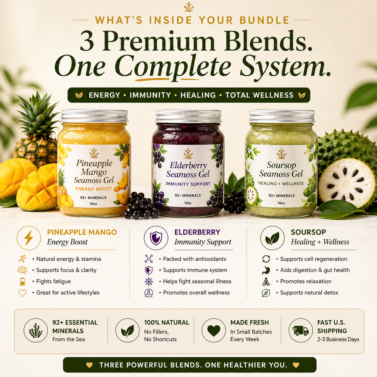 ✨ Wellness Trio Seamoss Bundle — Full Body Reset