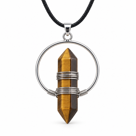 โจ Wire-Wrapped Crystal Point Necklace โ Clarity, Confidence & Positive Energy