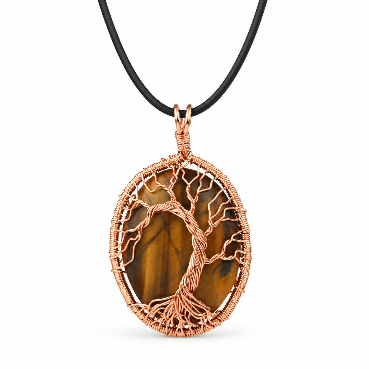 🌳 Tree of Life Crystal Necklace — Growth, Strength & Connection
