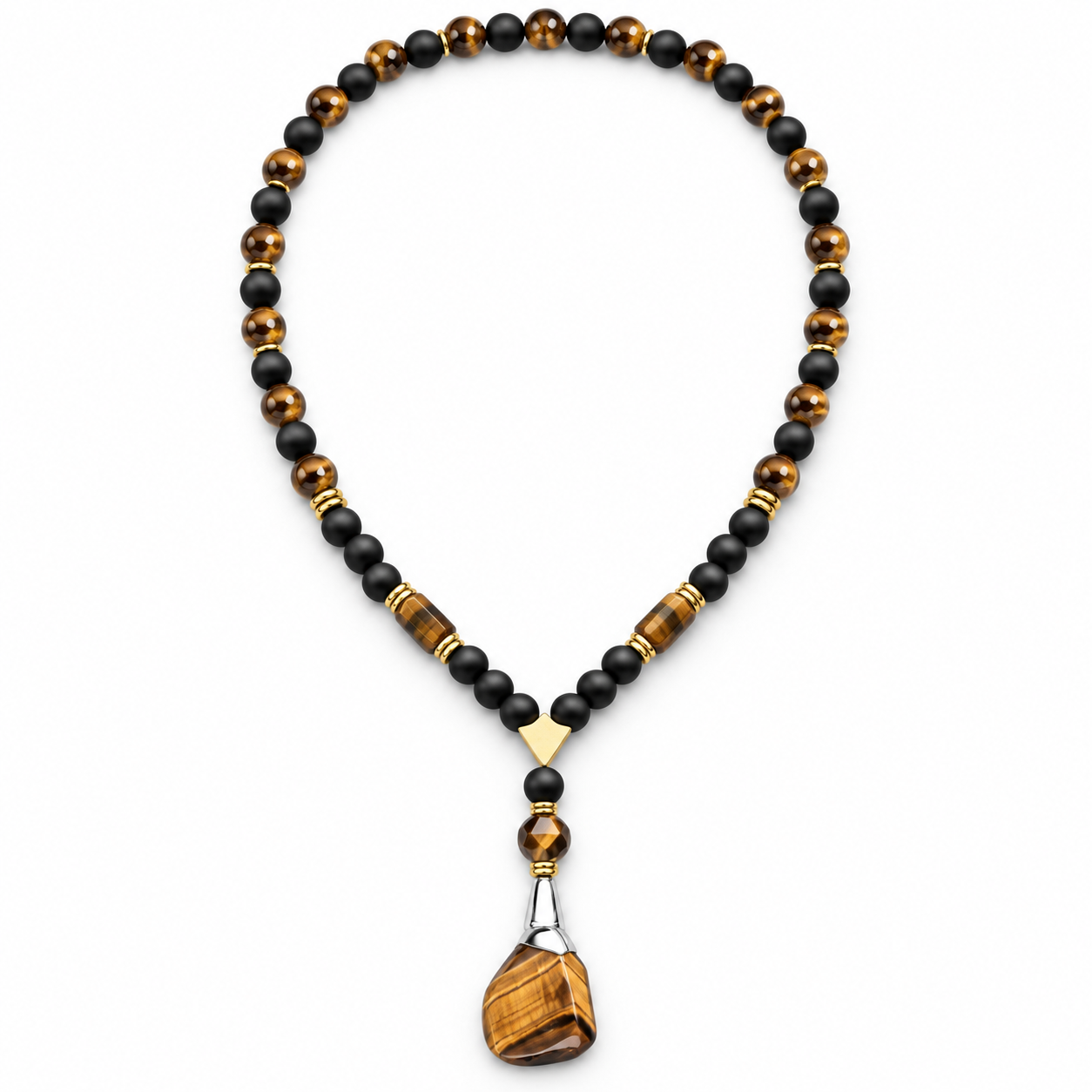 ✨ Tiger Eye Drop Necklace — Confidence, Strength & Grounding