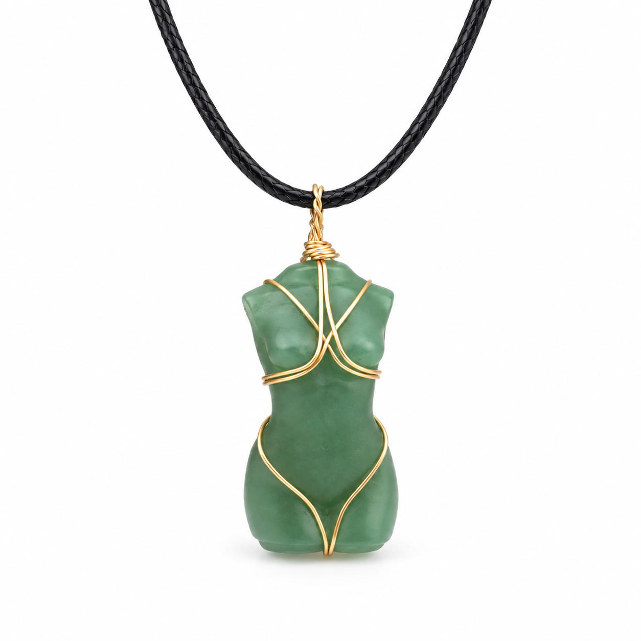 💕 Divine Feminine Wire-Wrapped Crystal Necklace — Love, Confidence & Empowerment