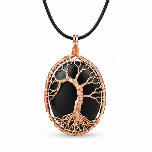 🌳 Tree of Life Crystal Necklace — Growth, Strength & Connection