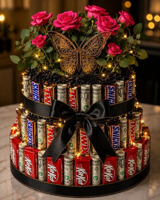 Custom Money & Candy Cake