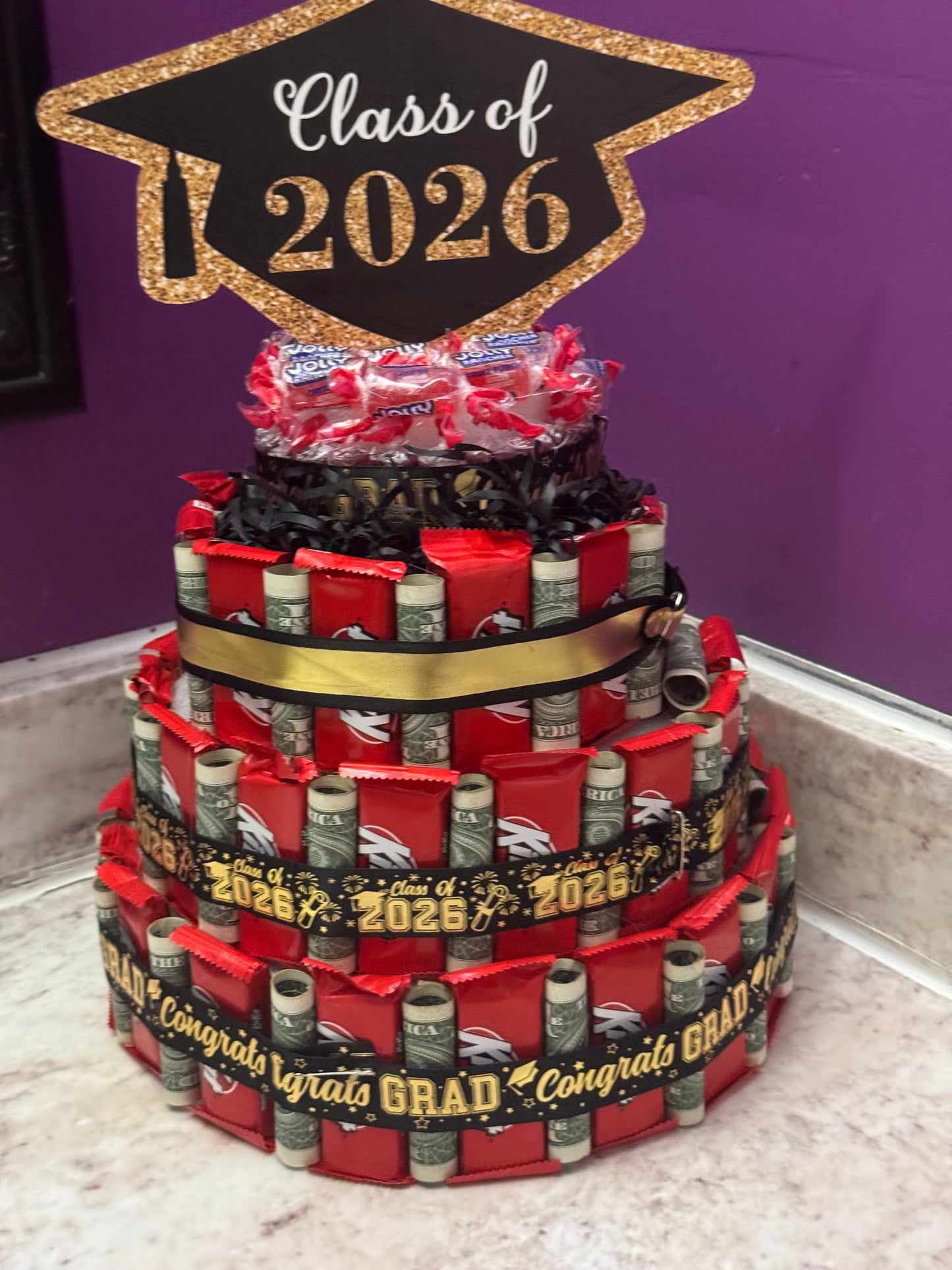 Custom Money & Candy Cake