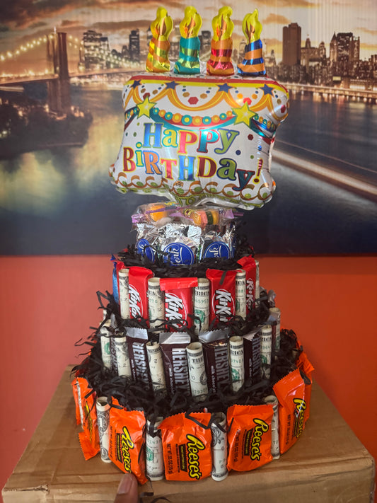 Custom Money & Candy Cake