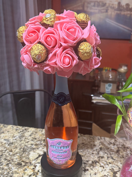 Luxury Bottle & Chocolate Bouquet