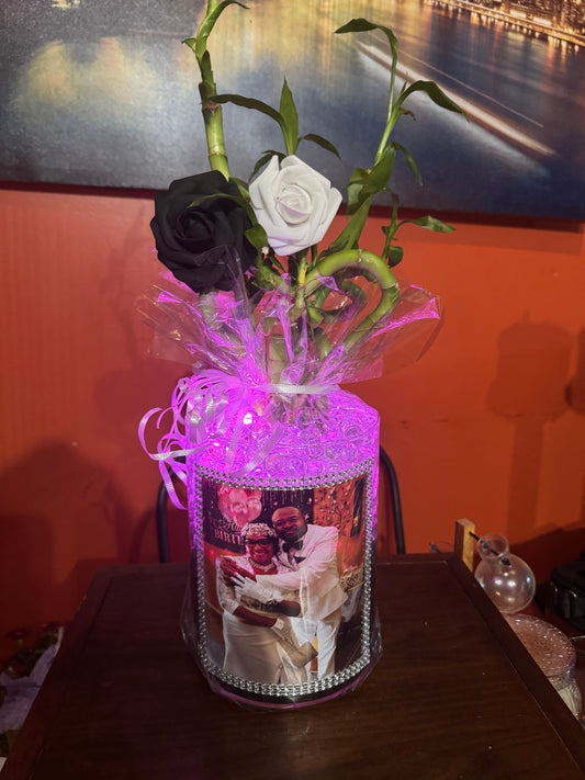 Personalized Light-Up Lucky Bamboo Arrangement