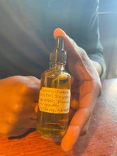 Load image into Gallery viewer, Crown chakra crystal infused hair growth oil
