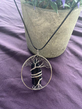 Load image into Gallery viewer, Custom wire wrap healing crystal necklace
