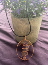 Load image into Gallery viewer, Custom wire wrap healing crystal necklace
