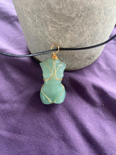 Load image into Gallery viewer, Custom wire wrap healing crystal necklace
