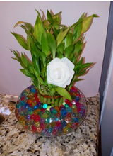 Load image into Gallery viewer, Custom 3 tier liquid crystal bamboo arrangement
