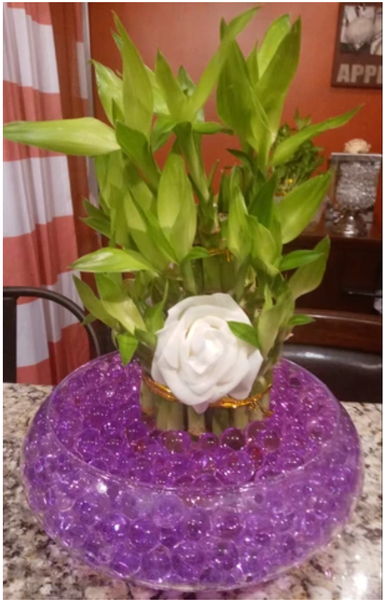 Custom 3 tier liquid crystal bamboo arrangement